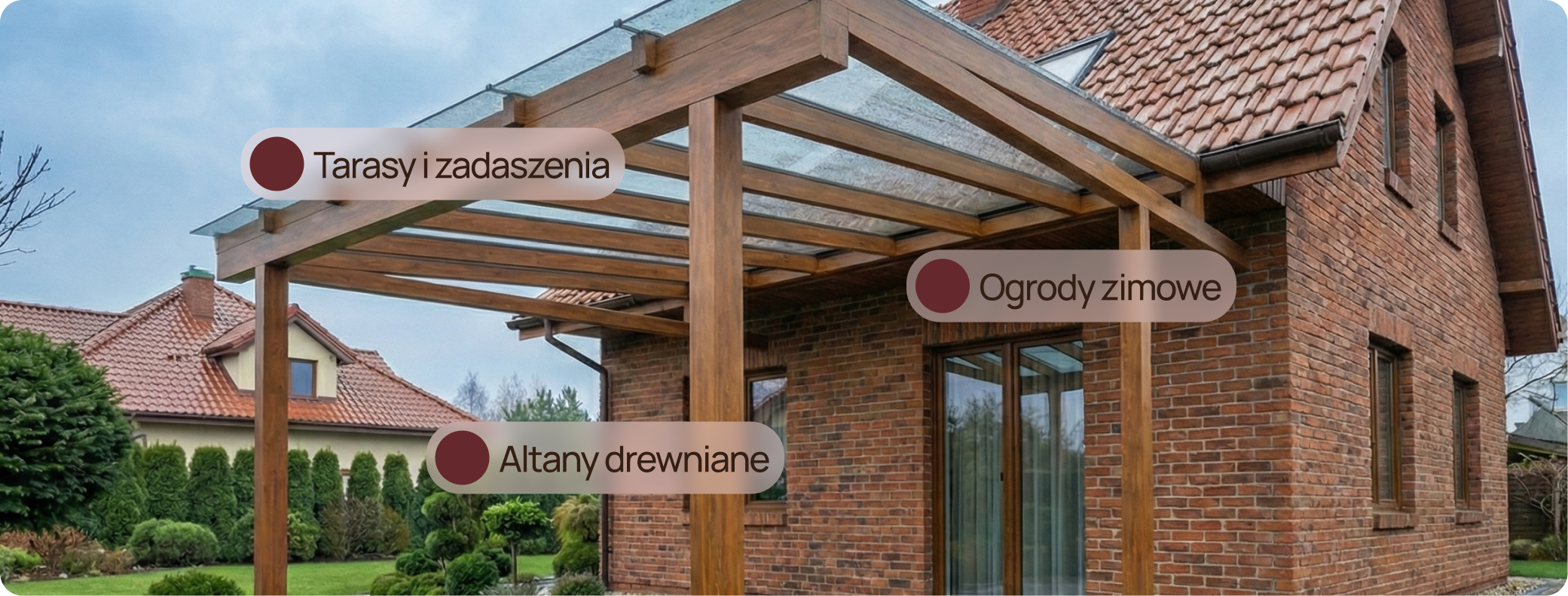 Projekt tarasu z zadaszeniem